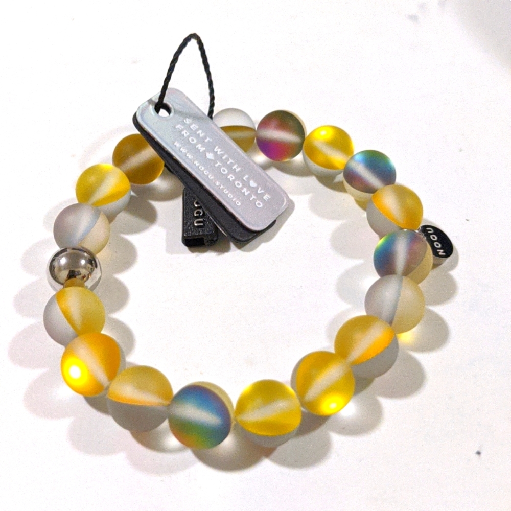 Nogu Yellow Mermaid Glass Statement Bracelet